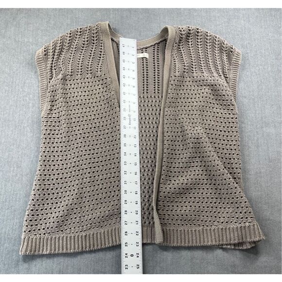 Old Navy Open Knit Cardigan Womens XL Green Boho Layering Sleeveless Sweater - Picture 6 of 8